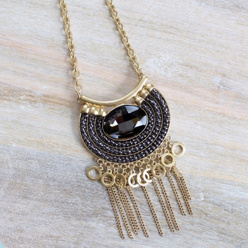 Naya Gold Crystal Pendant Necklace